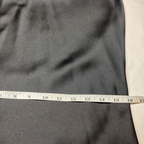 Show Me Your Mumu Jasmine Halter Midi Bias Slip Dress Black Luxe Satin Medium - Picture 12 of 16